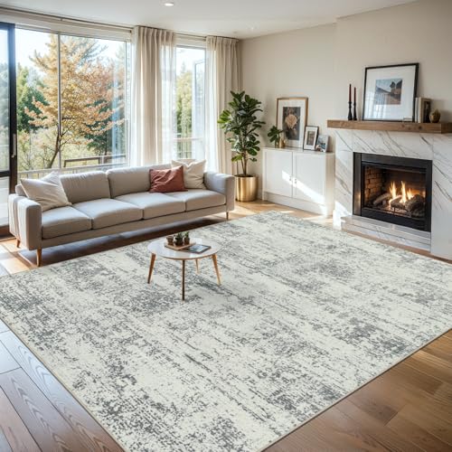 Top view of modern abstract rug