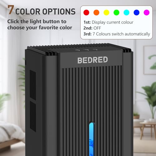 Compact BEDRED dehumidifier in a living room