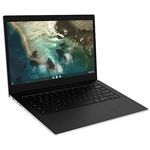 Silver Samsung Chromebook 180-degree hinge