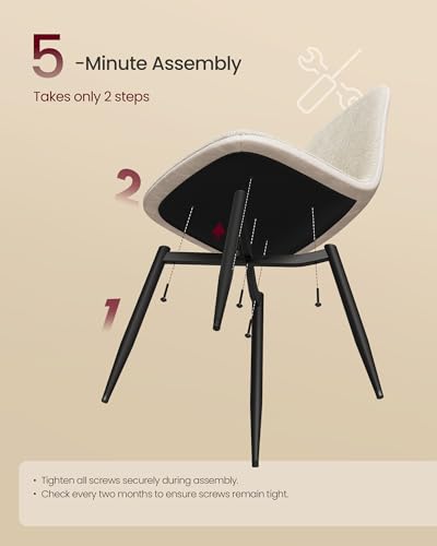 VASAGLE dining chairs assembled in a modern home setting