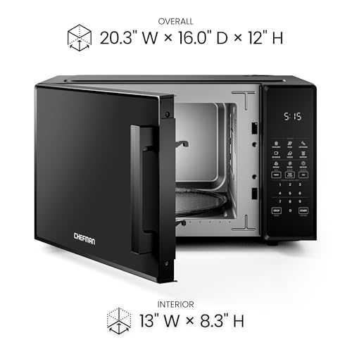 Chefman microwave in a kitchen setting