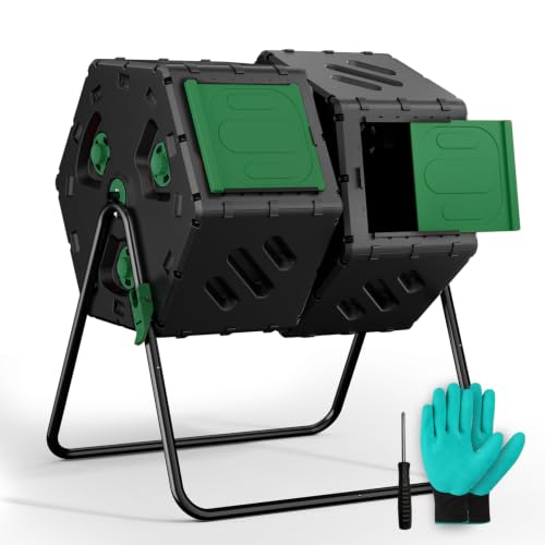 TOP XIAN 45 Gallon Compost Tumbler front view