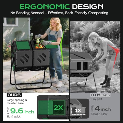 Large opening for easy waste disposal