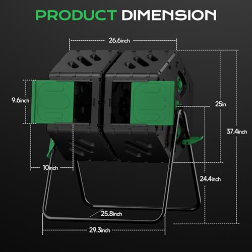 Assembled TOP XIAN compost bin in a patio setting