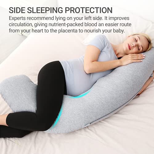 Momcozy body pillow ergonomic J shape