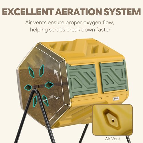 Compost bin doors for waste access