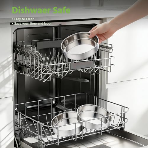 Shiny mirror finish of E-far stainless steel pans