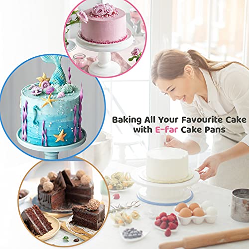 Set of 3 E-far baking pans in silver color