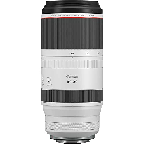 Close up of Canon RF 100-500mm zoom ring and controls