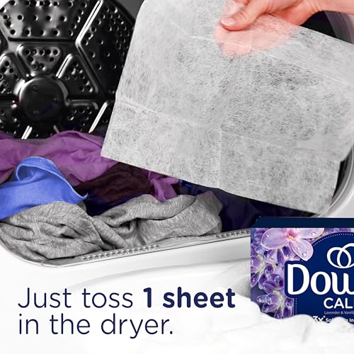 Freshly dried clothes with Downy Calm sheets