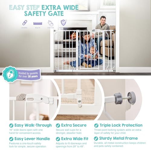 Regalo baby gate installed in a wide doorway