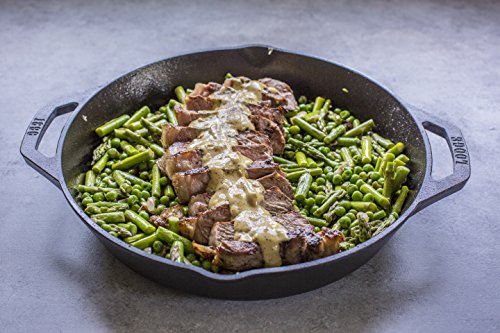 Top view of Lodge 12 inch cast iron skillet