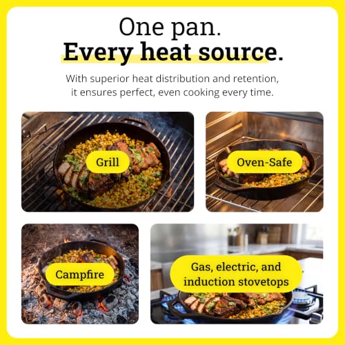 Lodge skillet on stove
