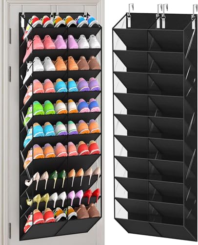 UVIAHOMI 10-tier over the door shoe organizer black