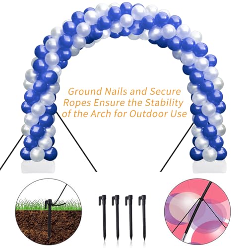 Outdoor setup of RUBFAC arch with ground nails