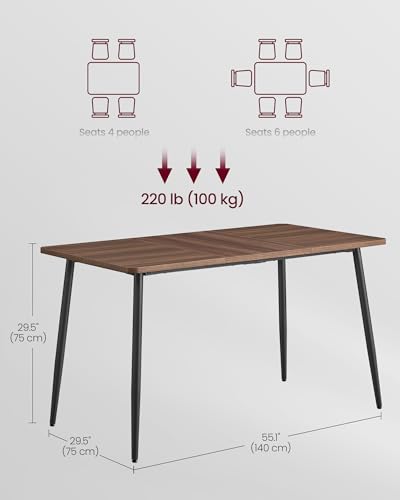 Modern farmhouse kitchen table with black steel legs