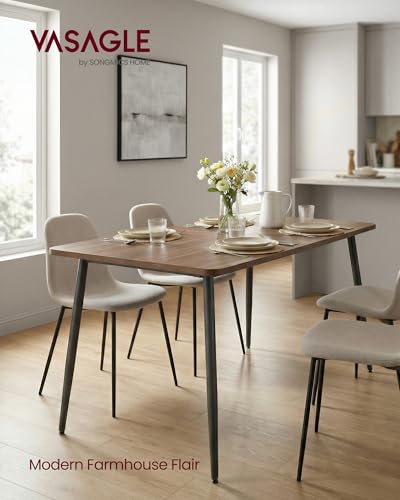 Close up view of the durable veneered tabletop surface