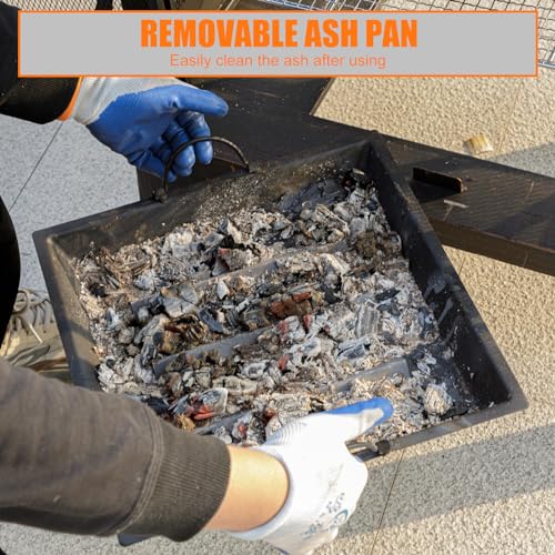 Top view of chiminea fire pit assembly