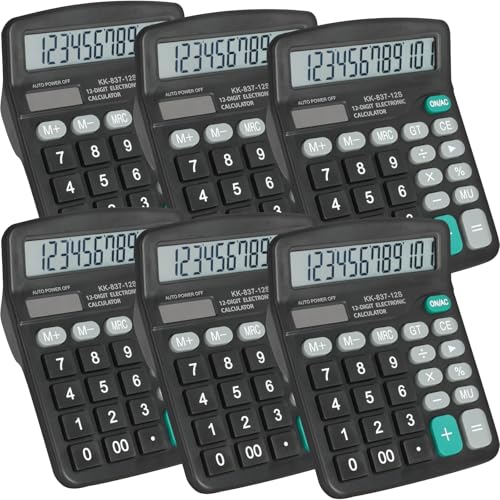 YesBes 12-digit desktop calculator 6 pack set