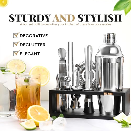 Silver stainless steel shaker set components