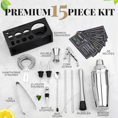 Close up of MixMate bar tools in stand