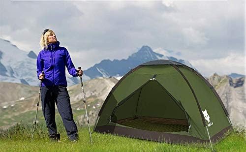 Army Green Night Cat camping tent set up