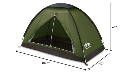 Night Cat tent set up in a wooded outdoor area