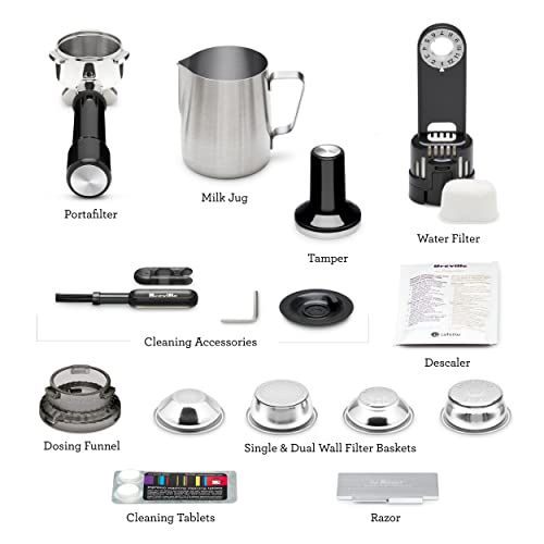 Breville BES870XL brushed stainless steel finish detail