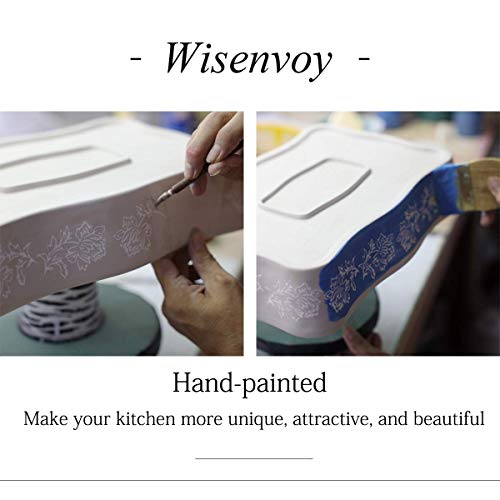 Two-piece Wisenvoy ceramic dish set in blue