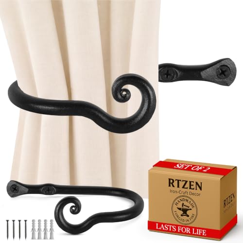 RTZEN Metal Curtain Tiebacks front view