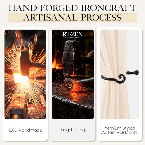 Handmade metal curtain hook side profile