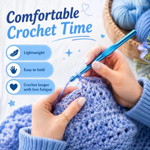 Ergonomic aluminum knitting needles
