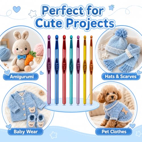 Assorted sizes of Hanmir yarn craft hooks