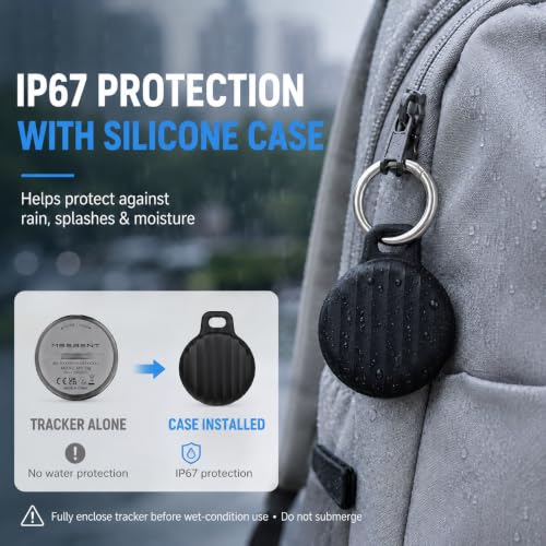 Tracker tag attached to a keychain