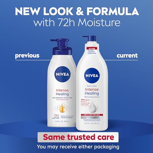 Close up of NIVEA Intense Healing pump bottle