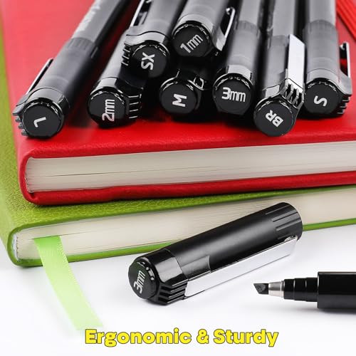 Dyvicl brush pens showing ink stroke variety
