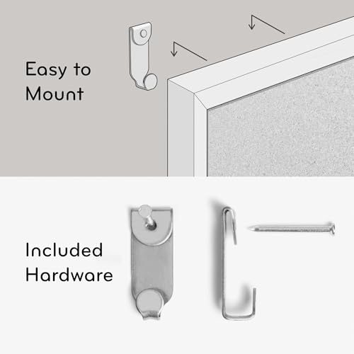 Included hardware and push pin accessories