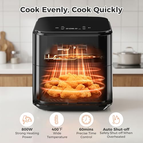 DUMOS air fryer digital display and control panel