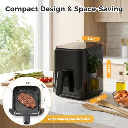 DUMOS air fryer showing internal heating element
