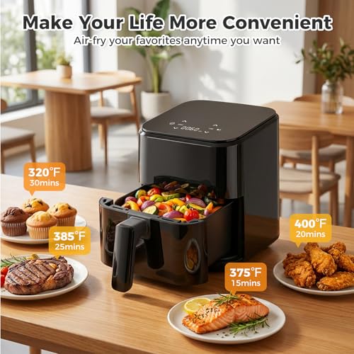 Close up of DUMOS air fryer exterior finish