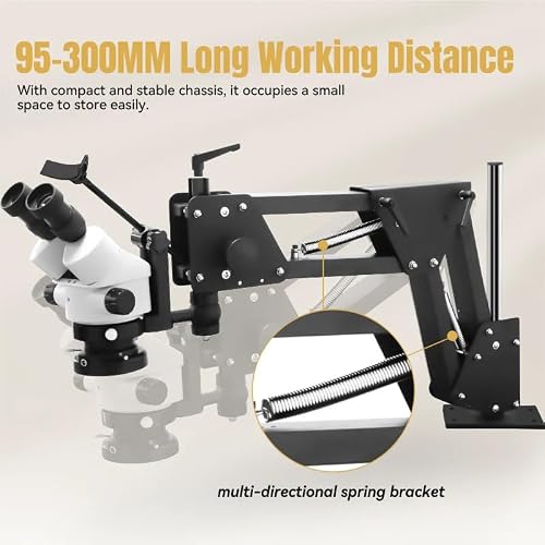 Multi-directional microscope with spring bracket