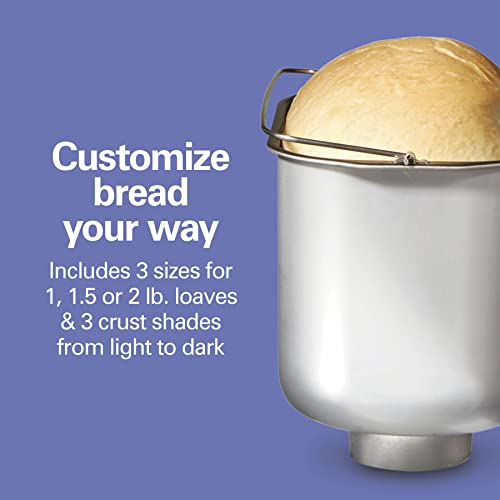 Side profile of the programmable bread machine
