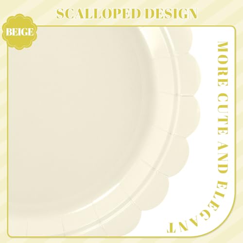 Set of 30 NatNarr disposable beige plates