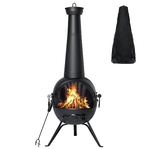 Included PVC waterproof chiminea cover