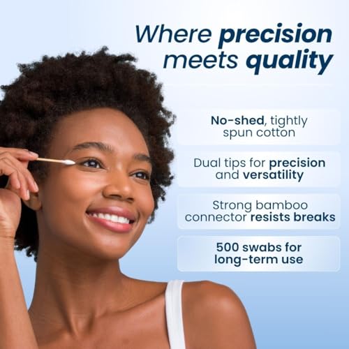 Pointed tip of Clean Skin Club cotton swab