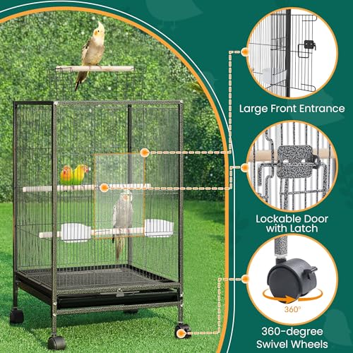 Close up of cage bar spacing