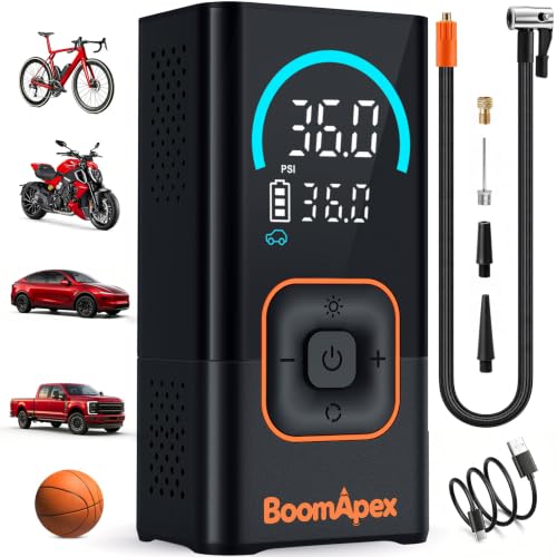 BoomApex E9 Ace portable tire inflator side view