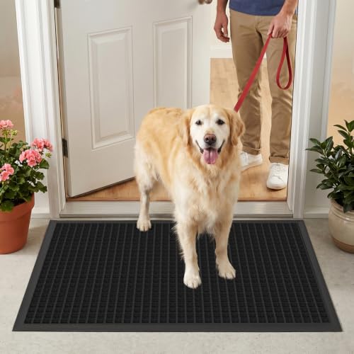 Rectangular WELDUN mat outside home entrance