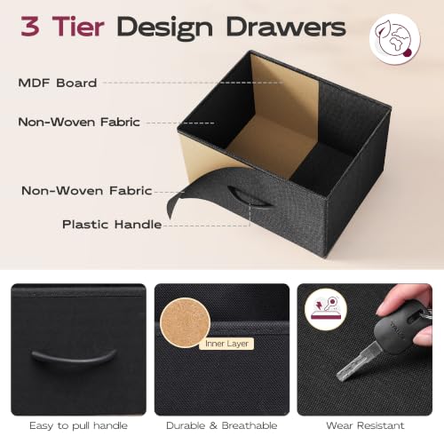 Adjustable feet on WLIVE dresser base