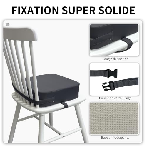 Acxseo booster seat placed on dining room chair